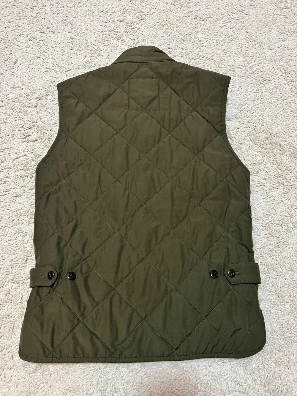 J.Crew Sussex Quilted Vest Olive Green XS Lightweight Insulated Utility Vest